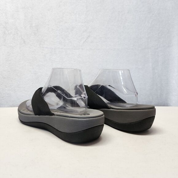 Clarks Flip Flop Sandals Womens 11 Cloudsteppers Thong Black Comfort Arla Glison - Picture 6 of 13